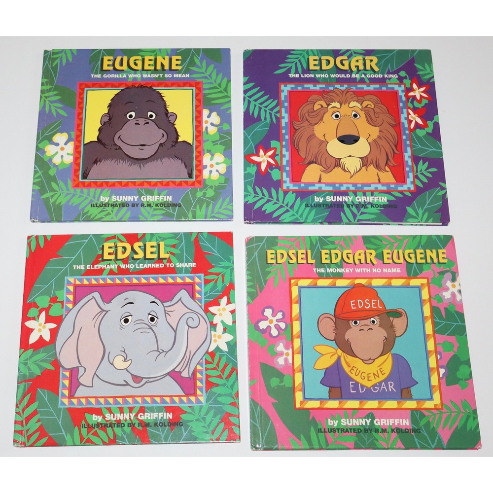 VTG 1993 Landoll's Fun In The Jungle Gentle Reminders HC Book Set Sunny Griffin